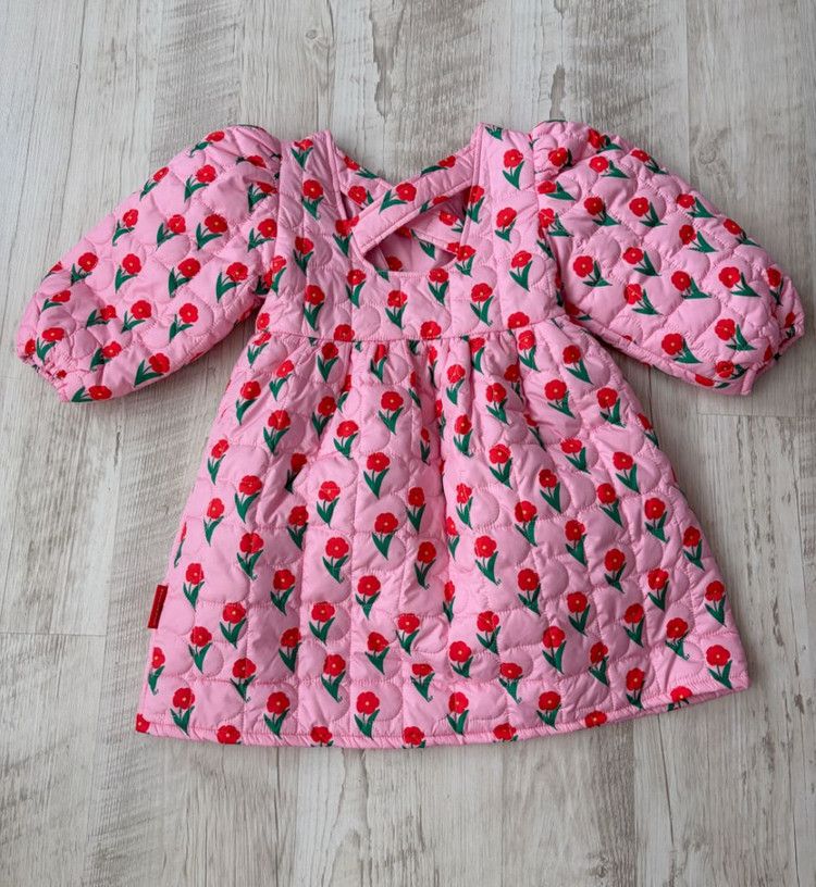 베베드피노 올오버플레르퀼팅원피스110+레깅스100[일괄] 이미지