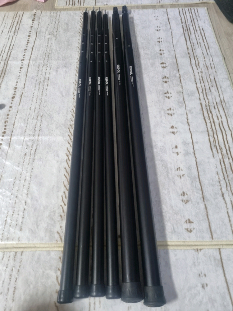 타프+폴대 코누 대형 210D 블랙코팅타프 L4인이상 / 에스폴타프봉 6개 +단조팩+가방 셋트 이미지