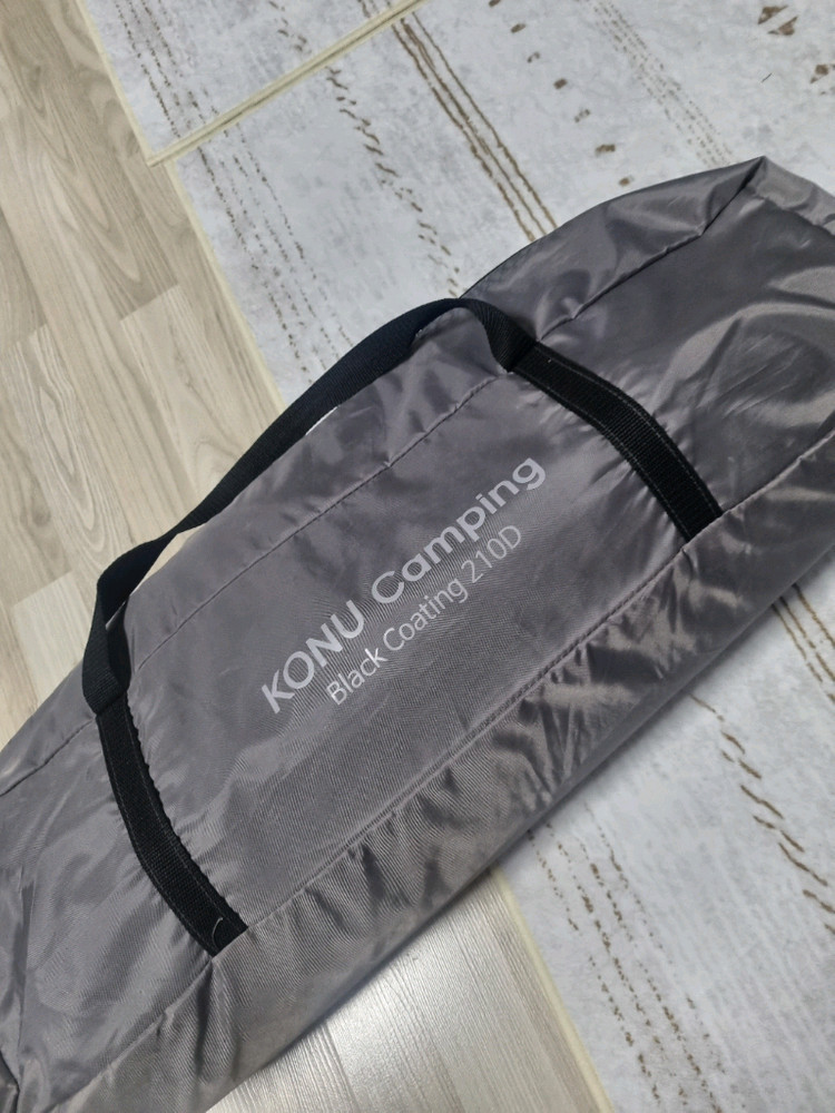 타프+폴대 코누 대형 210D 블랙코팅타프 L4인이상 / 에스폴타프봉 6개 +단조팩+가방 셋트 이미지