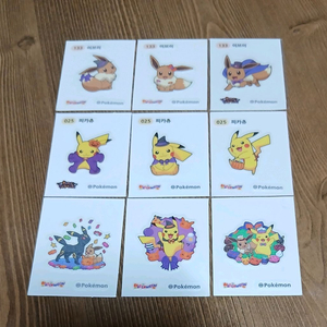 무료배송 포켓몬띠부씰 할로윈씰 1개 선택 이브이 블래키 피카츄 이브이 이미지