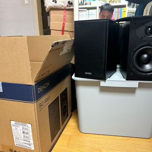 데논 SC-M41 북쉘프 스피커 데논 정품 1조 세트 케이블 포함 이미지