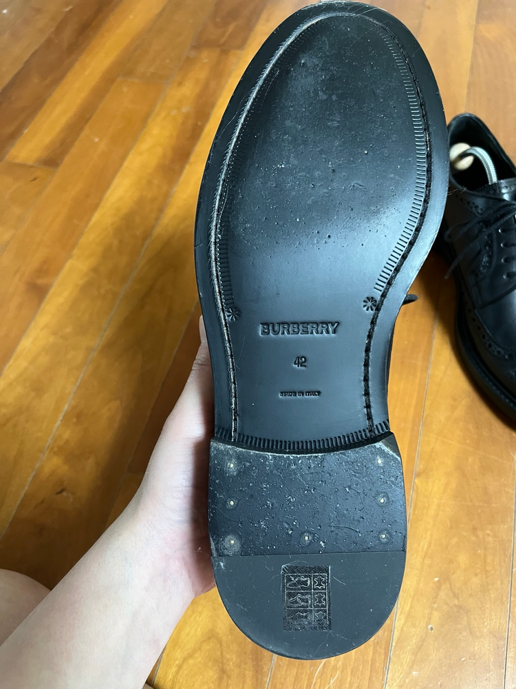 버버리 BURBERRY 블랙 레더 브로그 윙팁 더비 270사이즈 이미지
