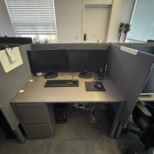 펀잇쳐스 f1 테이블(1200*700), 파티션, 의자, 서랍 등 가구일괄 판매합니다 (8인석셋트) 이미지