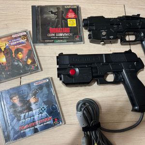 PS1용 남코 건콘 + 트라이던트 건콘 + 게임 CD 3종 이미지