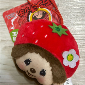 한정/정품 세키구치 몬치치 딸기 얼굴 키링 판매 이미지