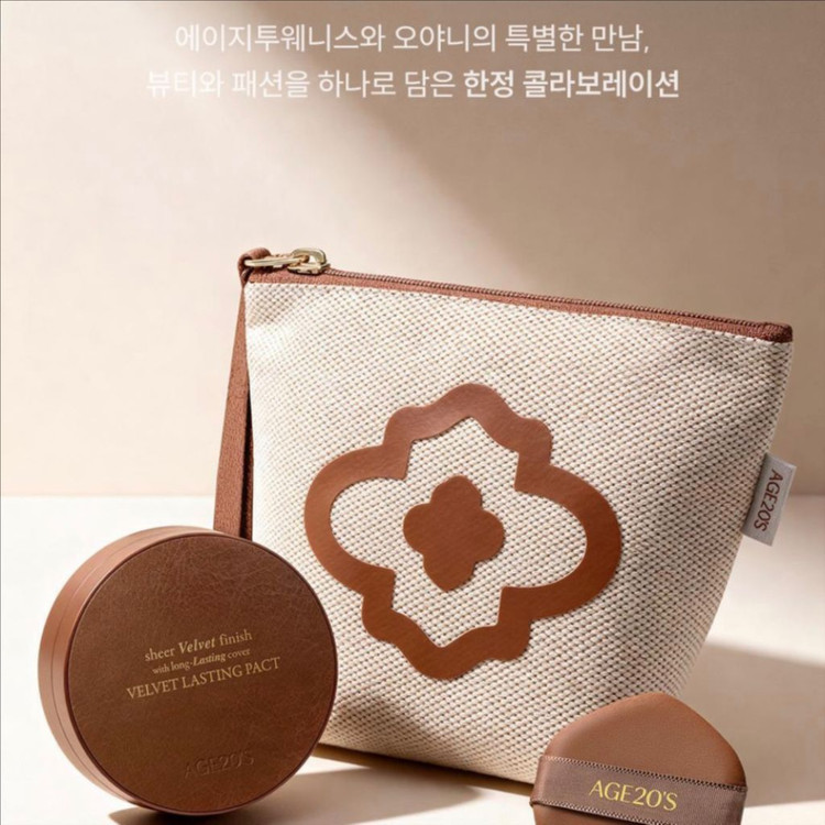 [새제품]올리브영AGE20S 벨벳래스팅팩트X오야니 콜라보 한정기획 이미지