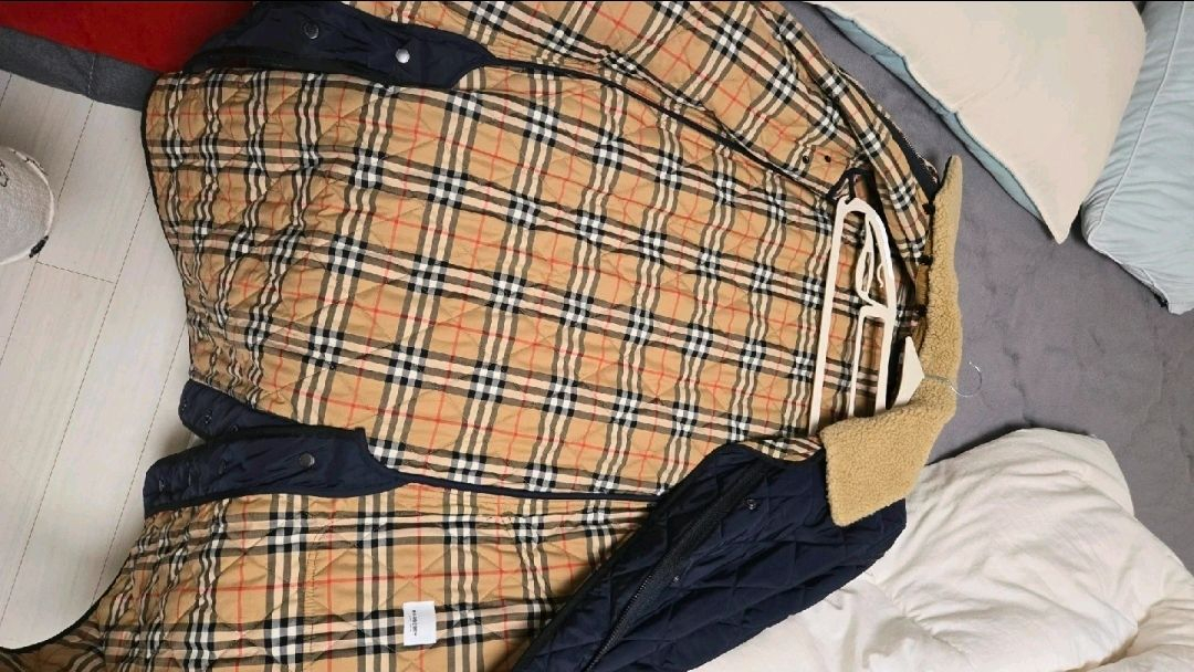 버버리 퀼팅 롱패딩 점퍼 이미지