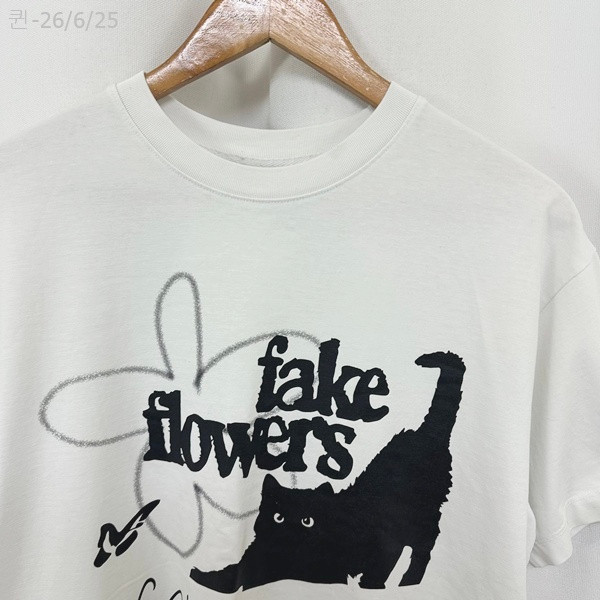 GAINSBORO 여자 면 반팔티 화이트 S 이미지