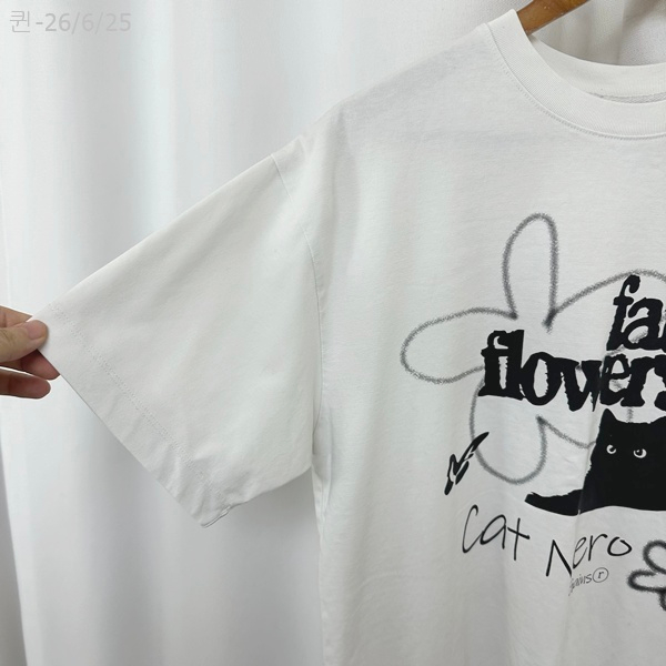 GAINSBORO 여자 면 반팔티 화이트 S 이미지