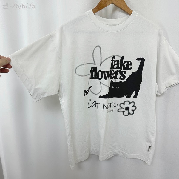 GAINSBORO 여자 면 반팔티 화이트 S 이미지