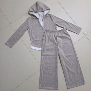 (새상품) 여아 후드 레이어드 상하복세트 130 140사이즈 이미지