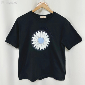 마리끌레르 여자 면 반팔티 검정 40 (44-66추천) 이미지