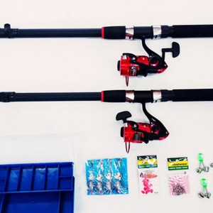 원투낚시대 3.6m 2대+4000번릴 2대+소품 이미지