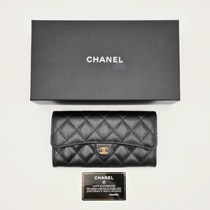[중고명품셀렉트]샤넬 클래식 캐비어 플랩 장지갑 이미지