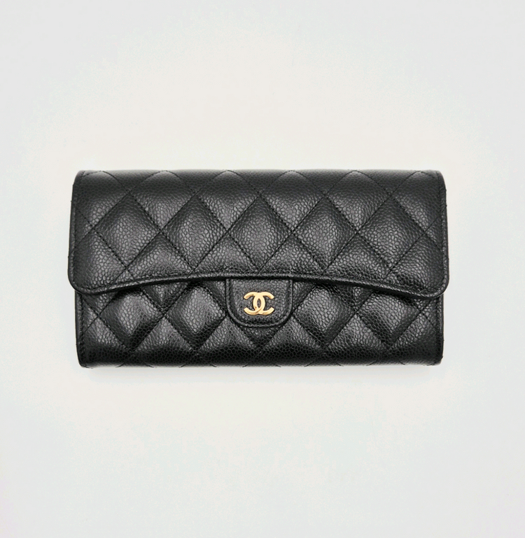 [중고명품셀렉트]샤넬 클래식 캐비어 플랩 장지갑 이미지