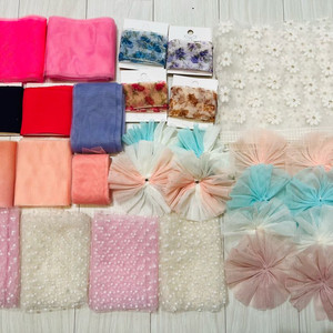 쉬폰 및 리본재료 일괄 이미지