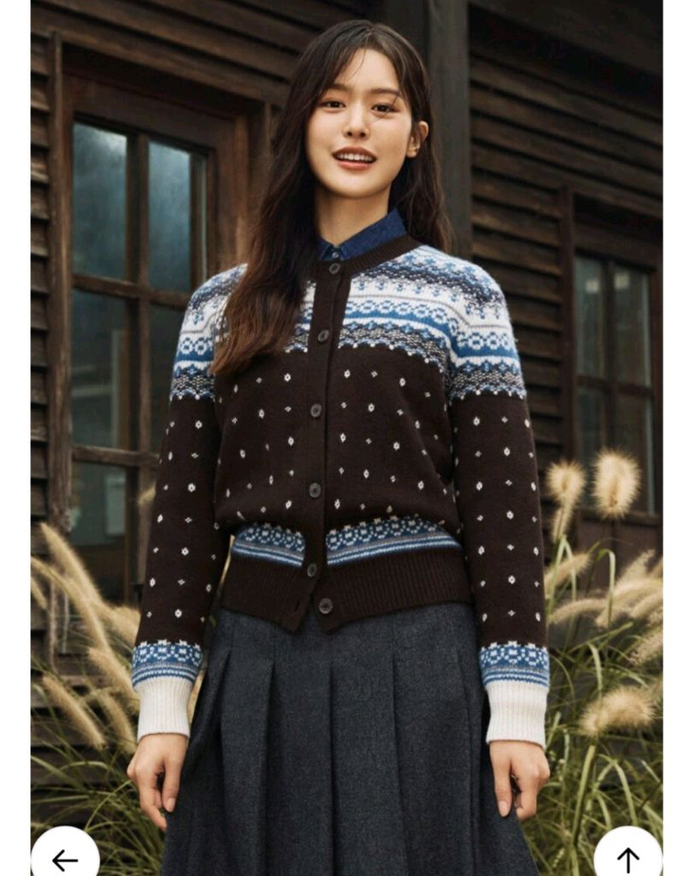 빈폴레이디스 니트 가디건 엠 이미지