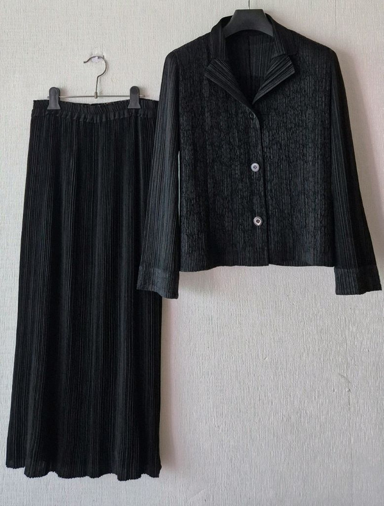 이세이미야케 플리츠플리즈자켓+일제양면롱스커트외 이미지