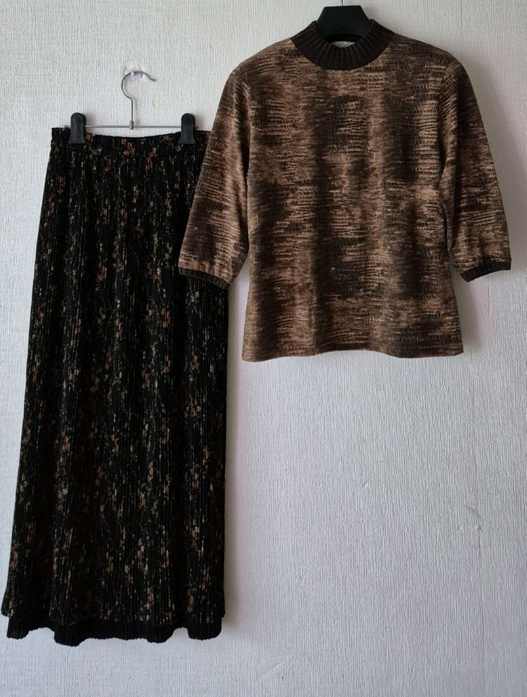 이세이미야케 플리츠플리즈자켓+일제양면롱스커트외 이미지