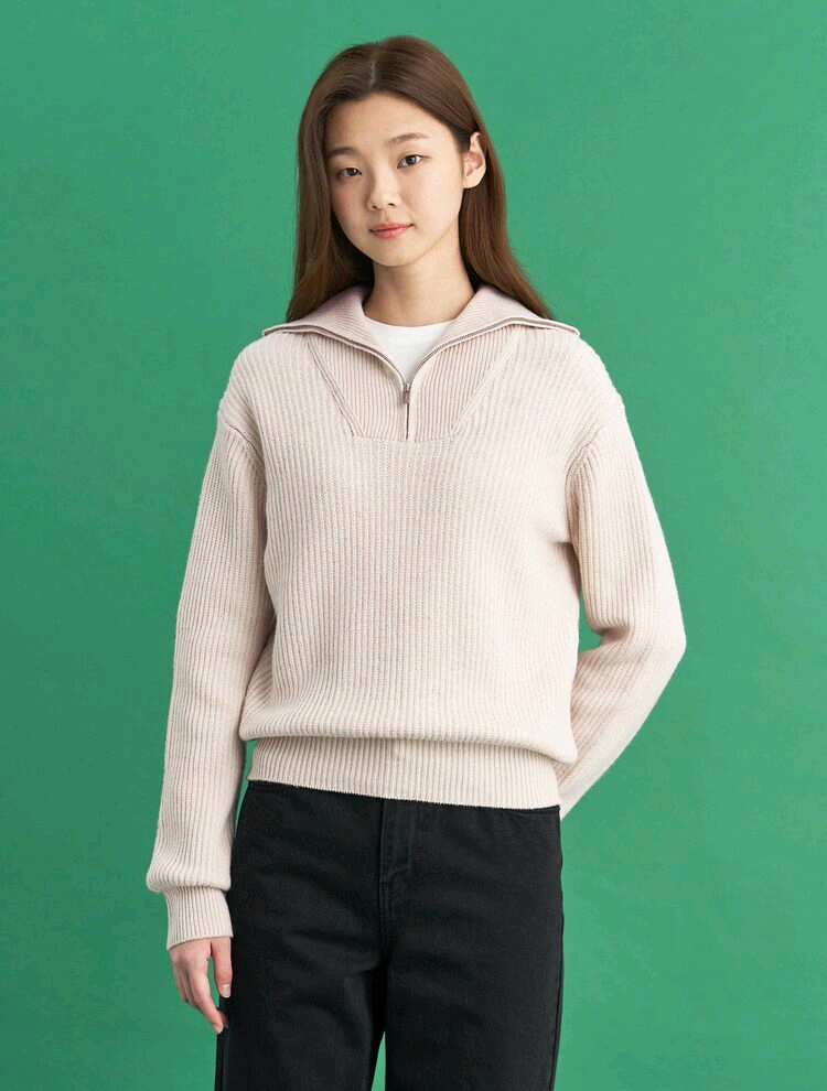 빈폴레이디스 하프집업니트 이미지