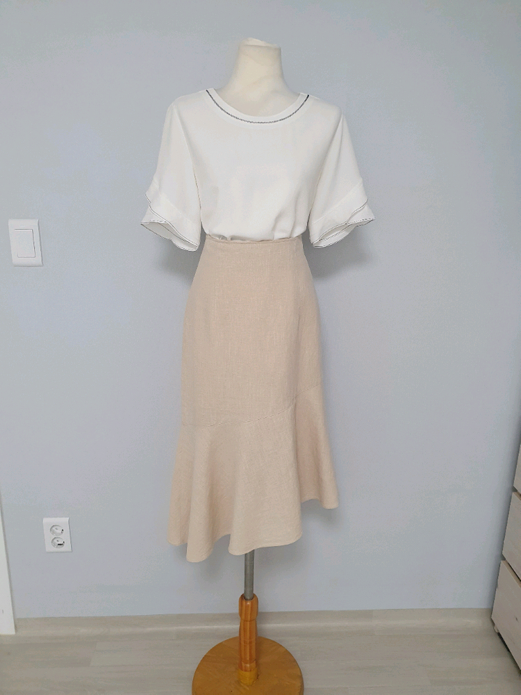 (거의새거)린넨스커트 M사이즈 55~66 이미지