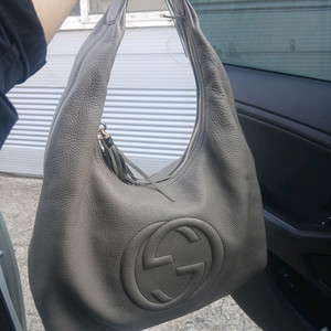구찌 정품 GG 로고 호보백 큰사이즈 거의새것 이미지