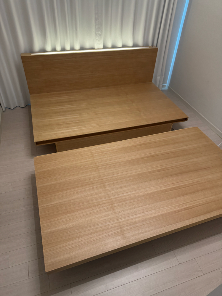 SLQK(한국갤러리) 카이 원목 침대 프레임 LK 사이즈 이미지