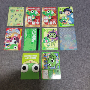 고전 개구리중사 케로로 카드 굿즈 일괄 이미지