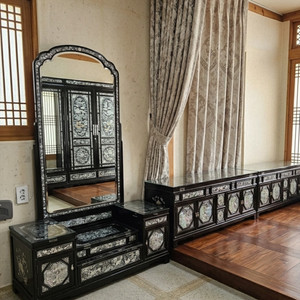 12자 자개장 세트(장롱+문갑+화장대) 이미지