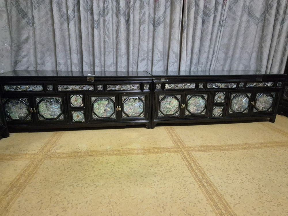 12자 자개장 세트(장롱+문갑+화장대) 이미지