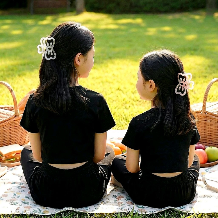 키티 집게핀 올림머리 로우번 머리핀 촬영용 새상품 이미지