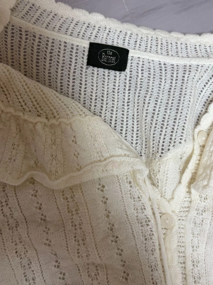 더바넷 피니 포인텔 니트 가디건 The Barnet Finni Pointelle Knit Cardigan 이미지
