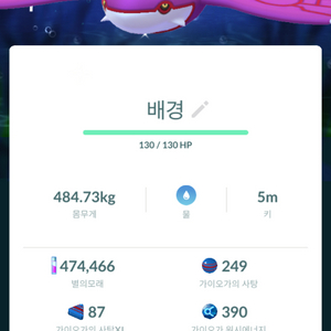 포켓몬고 배경 이로치 가이오가 전용기 판매 이미지