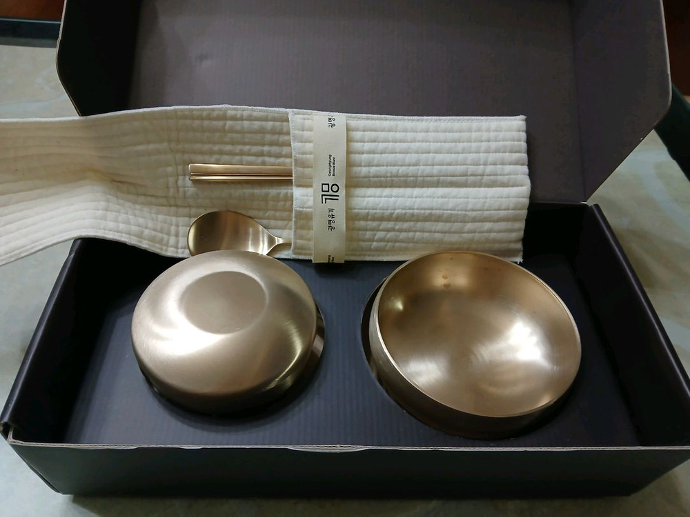 광명 방짜유기 3셋트 수저,젓가락포함 이미지