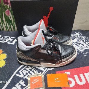 나이키 에어 조던 3 레트로 OG 블랙 시멘트 275mm 이미지