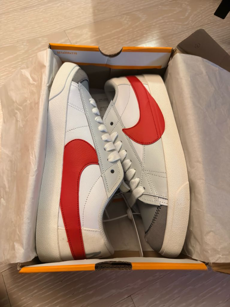 나이키 블레이저 로우 77 점보 화이트 유니버시티 레드 (280mm) 이미지