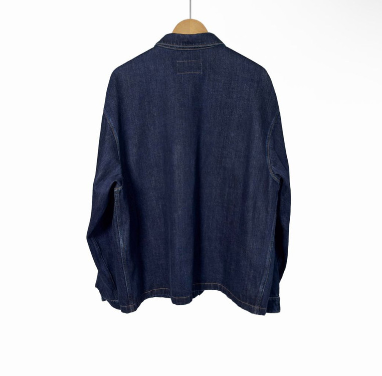 [XL] 프라다 남성 워싱 데님 삼각로고 셔츠 자켓 블루 이미지