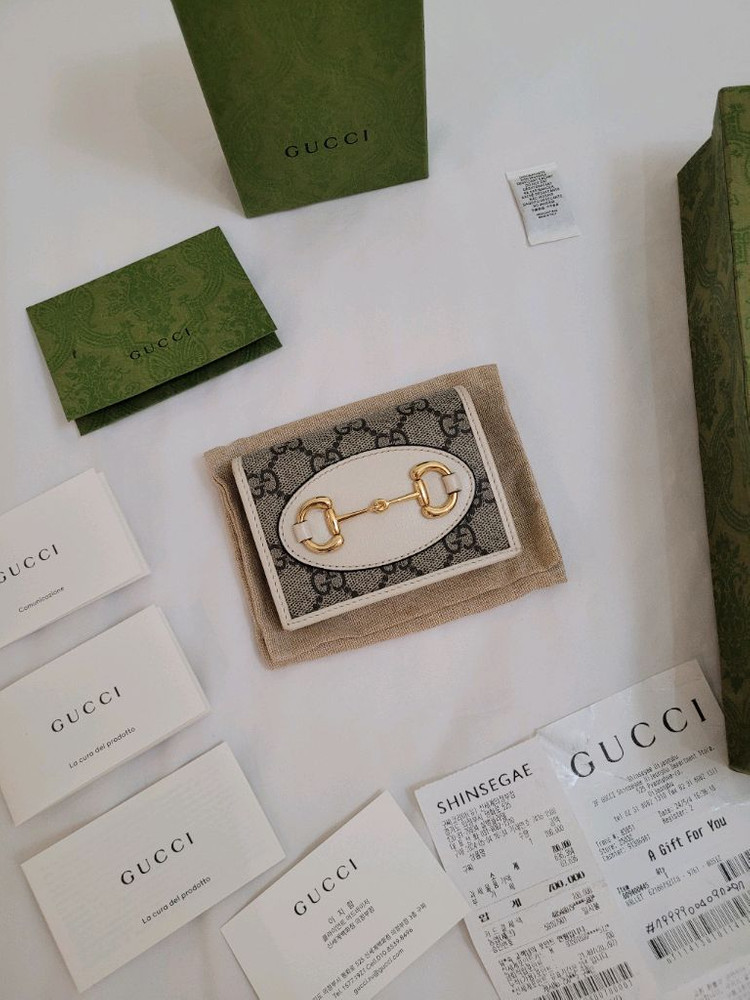 (새상품급) 구찌 홀스빗 1955 카드케이스 지갑 이미지