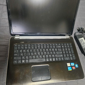 HP 파빌리온 dv7 노트북 i5 17.3인치 대형노트북 부품용 + 어댑터 이미지