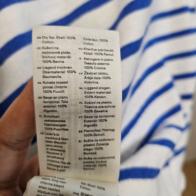 (4-6y.110~116cm) 아르켓 ARKET 남녀공용 스트라이프 면니트 이미지