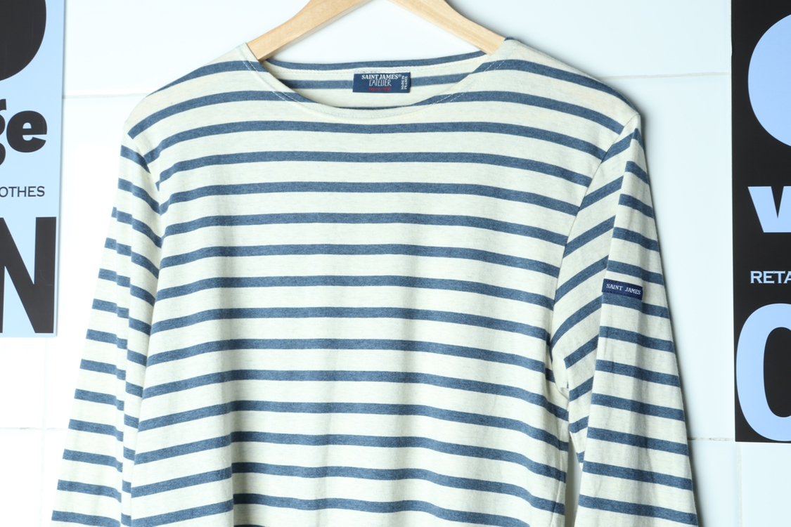 (S-M) 세인트제임스 긴팔티셔츠 스트라이프 부들부들 이미지