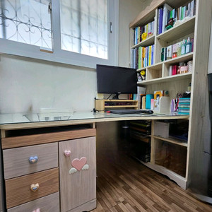 데코라인 원목책상책장세트(서랍장포함)학생용업무컴퓨터아동자녀아이유아여아 테이블데스크판매 이미지