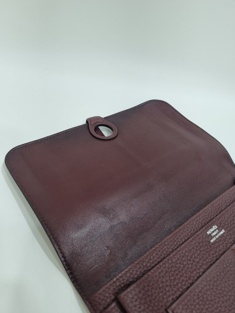 에르메스 장지갑 도곤 와인컬러 D각인 이미지