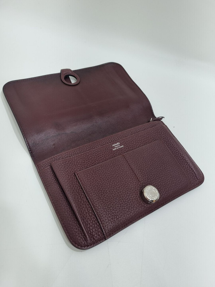 에르메스 장지갑 도곤 와인컬러 D각인 이미지