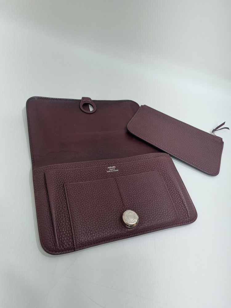 에르메스 장지갑 도곤 와인컬러 D각인 이미지