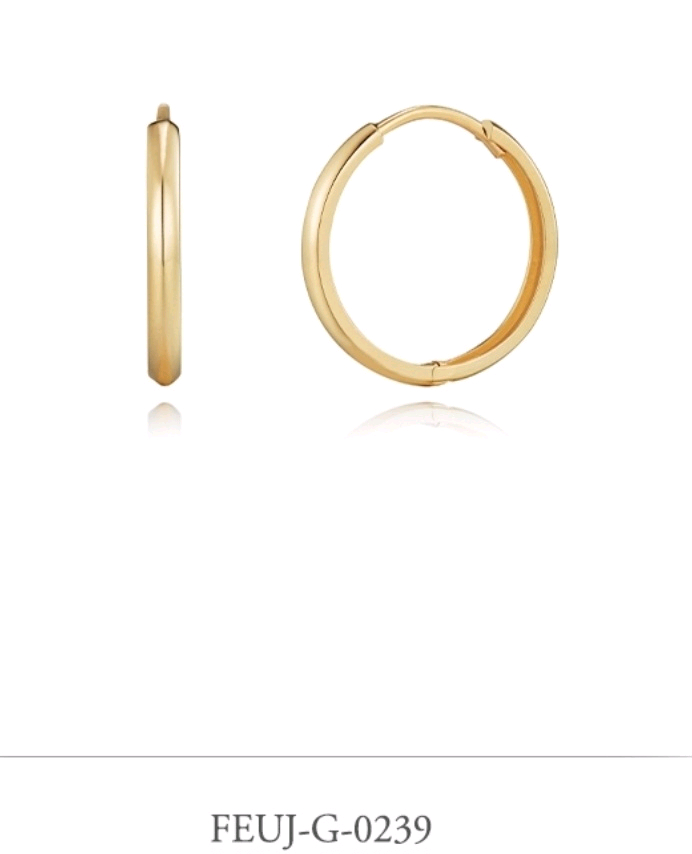 로제도르 14K 원터치 귀걸이 로즈골드/골든듀 14k 링귀걸이 이미지