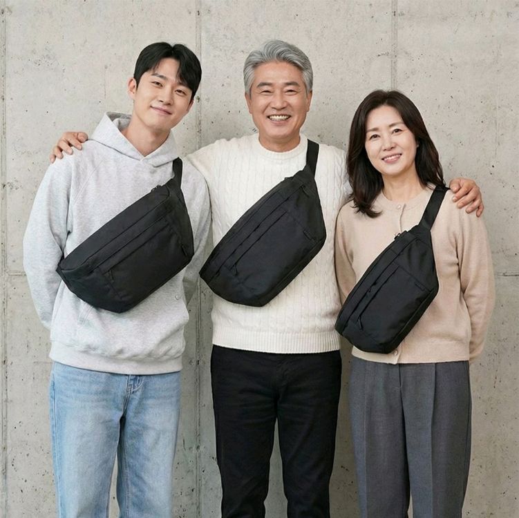 담앤드솜 자이언트 힙색 남녀공용 크로스백 (새제품) 이미지