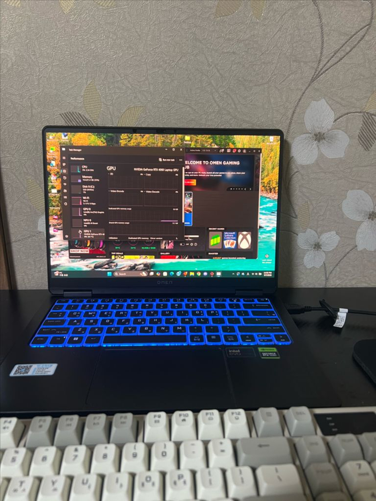 HP Omen 14 Slim RTX 4060 게이밍 노트북 이미지