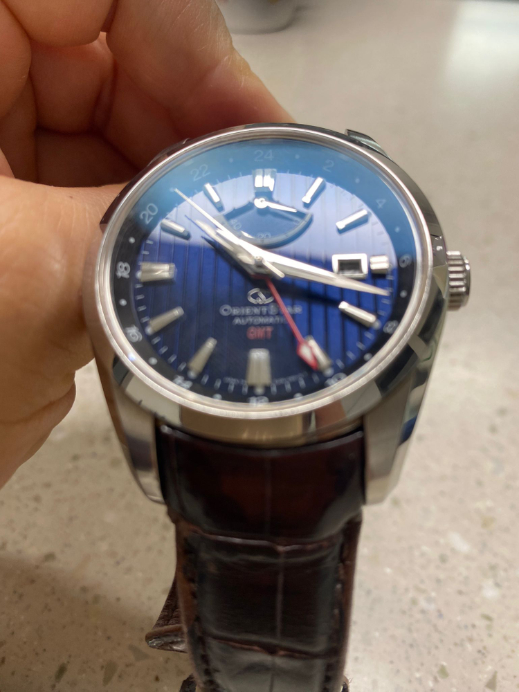 오리엔트 스타 GMT 파워리저브 청판 WZ0071DJ 이미지