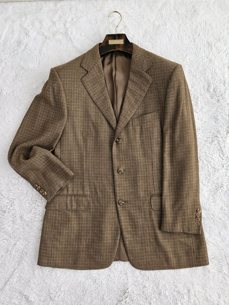 에르메네질도 제냐 울·실크 블레이저 [ 로로피아나 톰포드 에르메스 키톤 쿠치넬리 루이비통 ] 이미지